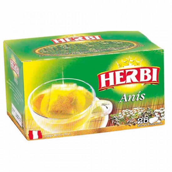 HERBI - ANISE TEA INFUSIONS , BOX OF 25 UNITS