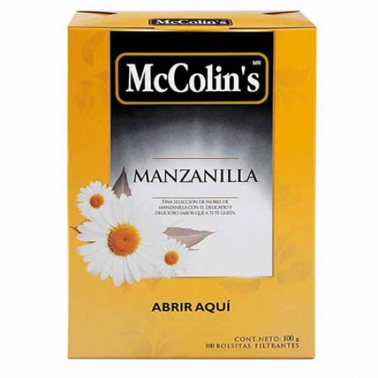 MCCOLINS - CHAMOMILE TEA INFUSIONS , BOX OF 100 TEA BAGS
