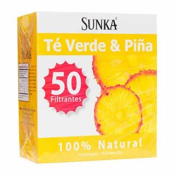 SUNKA - GREEN TEA INFUSION WITH PINEAPPLE , BOX OF 50 TEA BAGS