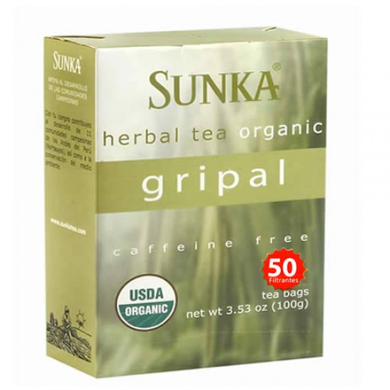 SUNKA GRIPAL - NATURAL TEA INFUSIONS , BOX OF 50 TEA BAGS