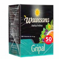 WAWASANA GRIPAL - TEA INFUSIONS AGAINST THE FLU , BOX OF 50 TEA BAGS