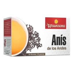 WAWASANA - ANISE HERBAL TEA INFUSIONS , BOX OF 25 TEA BAGS