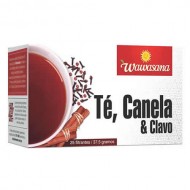WAWASANA - TEA ,CINNAMON AND CLOVE INFUSIONs BOX OF 25 TEA BAGS