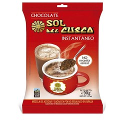 SOL DEL CUSCO - INSTANT MILLED CHOCOLATE DRINK - BAG X 90 GR