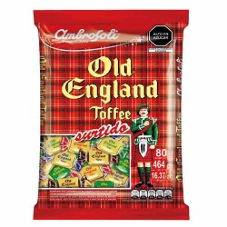 AMBROSOLI OLD ENGLAND - TOFFEES CANDIES ASSORTED FLAVORS , BAG X 80 UNITS