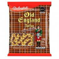 AMBROSOLI - OLD ENGLAND - TOFFEES CANDIES CHOCOLATE FLAVORED , BAG X 80 UNITS