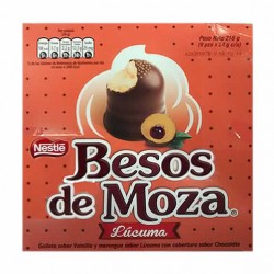 BESOS DE MOZA CHOCOLATE BONBONS WITH LUCUMA FLAVORED - BOX OF 9 UNITS