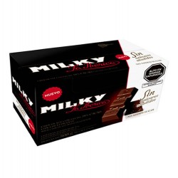 LA IBERICA "MILKY" MILK CHOCOLATE BAR NO SUGAR , BOX OF 10 BARS