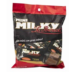 LA IBERICA "MINI MILKY" MILK CHOCOLATE MINI BARS, PERU -  BAG X 10 UNITS