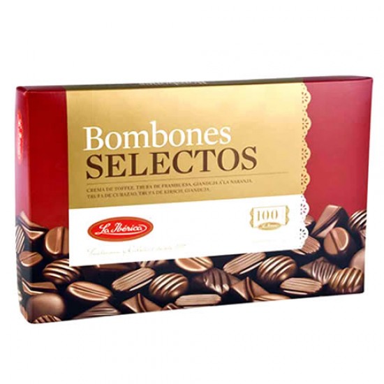 LA IBERICA ( BOMBONES SELECTOS ) CHOCOLATE BONBONS  , BOX OF 170 GR