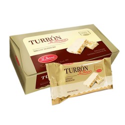 LA IBERICA NOUGAT ( TURRON ) WITH HONEY BEE AND CHESTNUTS - BOX OF 360 GR