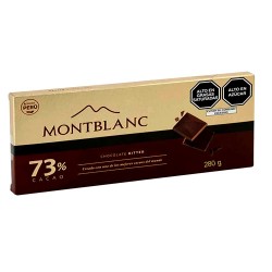 MONTBLANC - CHOCOLATE BITTER TABLET 73% CACAO , BOX OF 280 GR