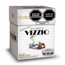 VIZZIO BONBONS ALMONDS COVERED WITH CHOCOLATE , PERU - BOX OF 96 GR