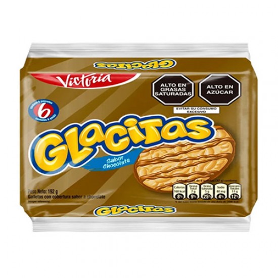 GLACITAS COOKIES CHOCOLATE FLAVOR - BAG X 6 UNITS