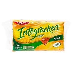 INTEGRACKERS -WHEAT BRAN CRACKERS , HONEY FLAVORED - BAG X 6 PACKETS