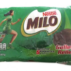 MILO - CHOCOLATE COOKIES FILLED WITH CREAM, BAG X 12 UNITS