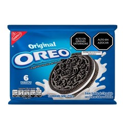OREO - CHOCOLATE COOKIES FILLED WITH VANILLA CREAM - BAG X 6 UNITS