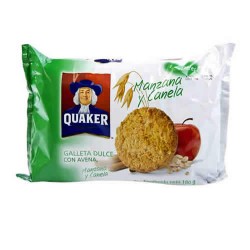 QUAKER - SWEET OATMEAL COOKIES WITH APPLE AND CINNAMON , BAG X 6 UNITS