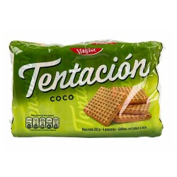 TENTACION COOKIES COCONUT FLAVORED  - BAG  X 6 PACKETS