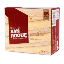 KING KONG SAN ROQUE - CARAMEL COOKIE FILLED WITH BLANCMANGE , BOX OF 450 GR
