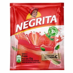 NEGRITA - STRAWBERRY INSTANT DRINK , BAG X 12 SACHETS
