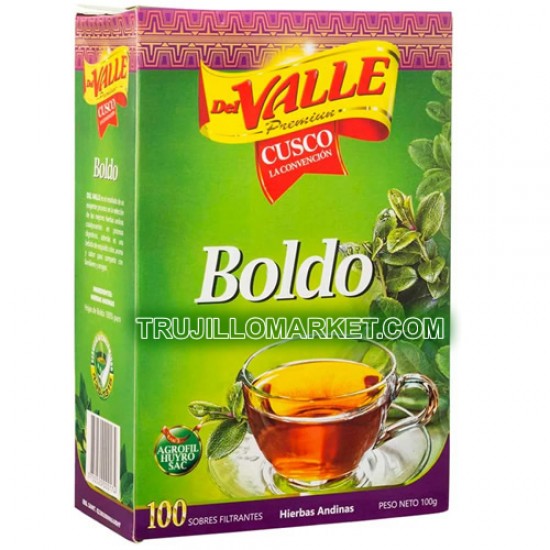 DEL VALLE - BOLDO TEA INFUSIONS, BOX OF 100 TEA BAGS