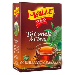 DEL VALLE - CLOVE & CINNAMON TEA  INFUSIONS, BOX OF 100 TEA BAGS