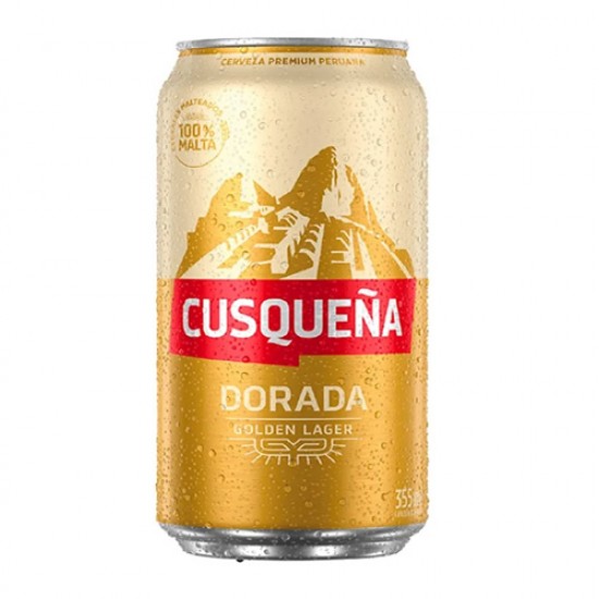 CUSQUEÑA DORADA - PERUVIAN GOLDEN BEER, PACK X 6 CANS , 355 ML / 12 OZ