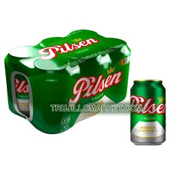 PILSEN CALLAO - PERUVIAN BEER, PACK X 6 CANS , 355 ml / 12 oz