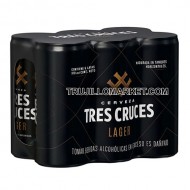 TRES CRUCES - PERUVIAN LAGER BEER, PACK X 6 CANS , 310 ml  / 10.5 oz