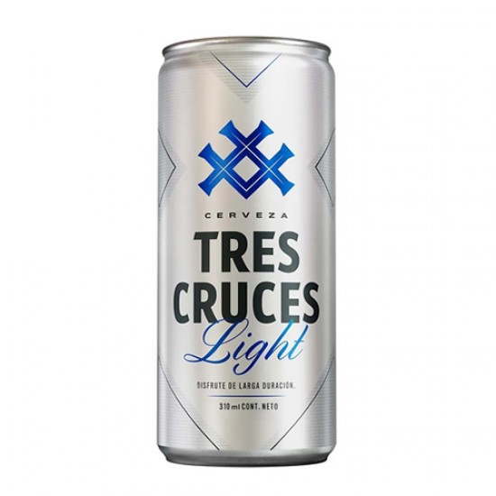 TRES CRUCES LIGHT - PERUVIAN BEER, PACK X 6 CANS , 473 ml  / 10.5 oz