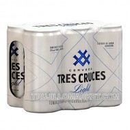 TRES CRUCES LIGHT - PERUVIAN BEER, PACK X 6 CANS , 310 ml  / 10.5 oz