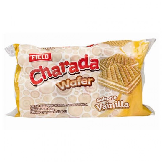 CHARADA WAFER - OBLEA FILLED WITH VANILLA CREAM, PERU - BAG X 6 UNITS