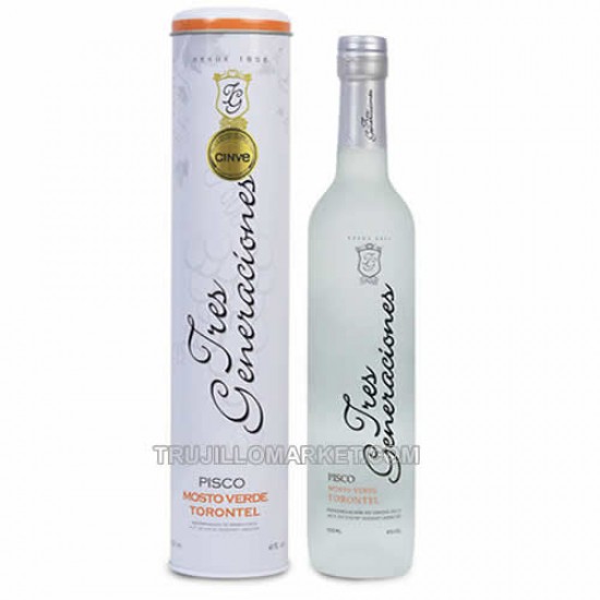 TRES GENERACONES - PERUVIAN PISCO ITALIA, BOT X 500 ML