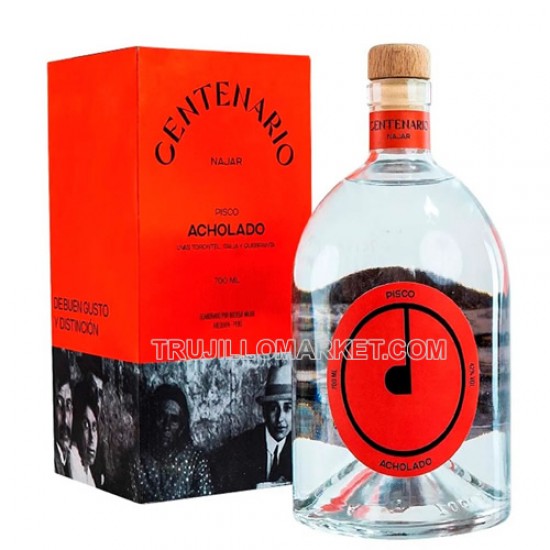 CENTENARIO NAJAR  - PERUVIAN PISCO ITALY, BOT X 700 ML