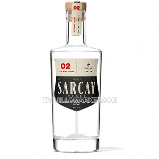 SARCAY - PERUVIAN  PISCO TORONTEL , BOT X 700 ML