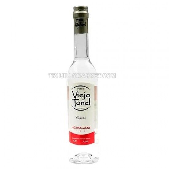 VIEJO TONEL - PISCO MOSTO VERDE QUEBRANTA PERU, BOT X 500 ML